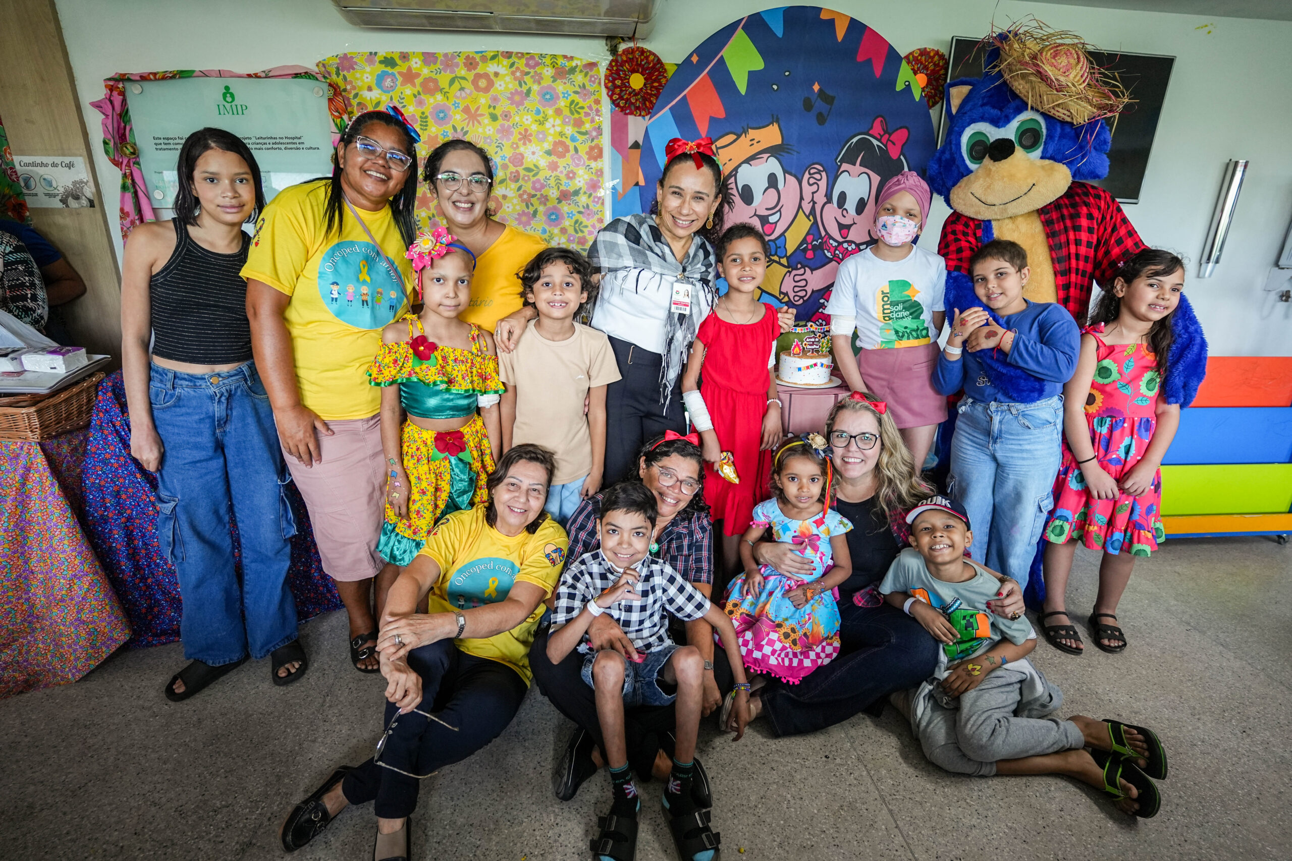 A programação contou com comidas típicas, pintura de rosto e joguinhos tradicionais de São João. Foto: Leandro Lima | IMIP