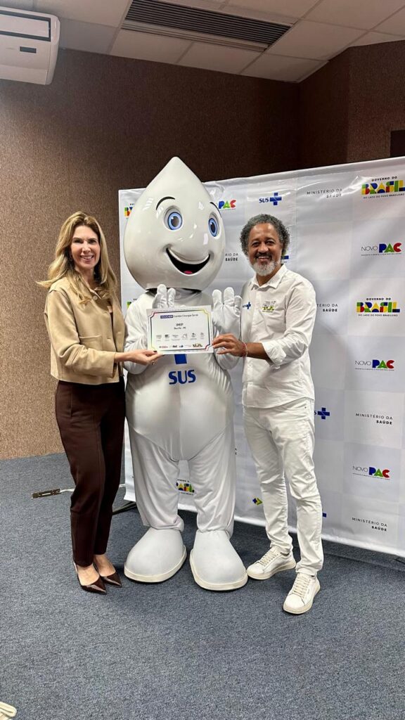 Adriana Scavuzzi e Rosano Freire, durante evento no Ministério da Saúde em Pernambuco. Foto: Divulgação